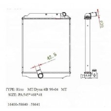 RADIADOR TOYOTA DYNA 14B BU303L 15BFTE BU300L 1999-2006 HINO DUTRO 300 W04D N04C WU300L WU410L W420L XZU307L MTM 2006-2011 545X468X48 12776K VERIFICAD