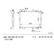 RADIADOR TOYOTA LAND CRUISER 1HD 1FZ 2UZFE FZJ100L HDJ100L HDJ101K ATM 1998-2007 LEXUS LX470 1998-2007 16400-66120 16400-50210 50211 DPI 12277 12271 1
