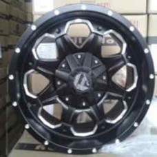 RIN 16 MATT BLACK WITH MILLING 16X8.0 ET15 5X139.7 CB95.3