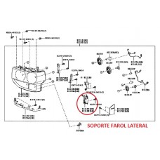 SOPORTE FAROL TOYOTA COASTER 2018- LATERAL