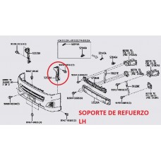 SOPORTE REFUERZO DEFENSA TOYOTA HIACE 2005-2009 LH