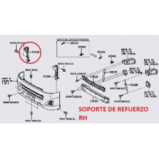 SOPORTE REFUERZO DEFENSA TOYOTA HIACE 2005-2009 RH